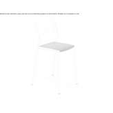 High plastic stool with integrated cushion Bennwihr