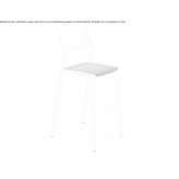 High plastic stool with integrated cushion Bennwihr