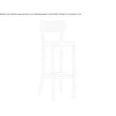 High beech stool with backrest Acebedo