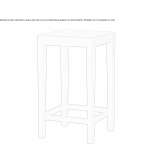 Solid wood stool with footrest Barcani