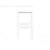 Tall maple stool with integrated cushion Ramsey