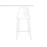 Bar stool with backrest Fortuna