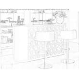 Leather bar cabinet Corongo