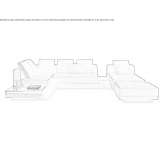 Modułowa sofa segmentowa z tkaniny Chailles