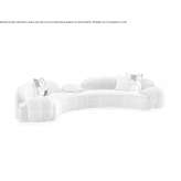 Curved fabric sofa Zarraton
