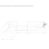 Sectional fabric sofa Amesbury