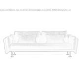 Sofa materiałowa segmentowa 3-osobowa Pagno