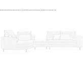 Narożna sofa segmentowa z tkaniny Racu
