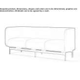 Sofa materiałowa 3-osobowa Kolobovo