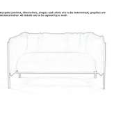 2-seater fabric sofa Lekenik