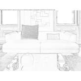 2-seater fabric sofa Moeggers