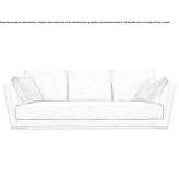 3-seater fabric sofa Langweer