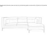 Modułowa sofa materiałowa z szezlongiem Weeting