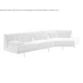Sofa materiałowa z szezlongiem Lobon