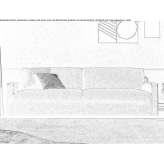 Fabric fold-out sofa Heide