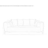 Curved fabric sofa Koersel