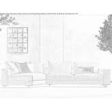 Segmentowa sofa materiałowa Mitwitz