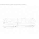 Segmentowa sofa materiałowa Karaagil