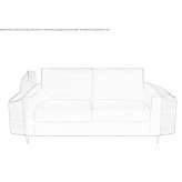 Two-seater velvet sofa with integrated magazine rack Acatepec