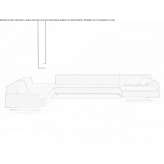 Corner sectional sofa in fabric Pelileo