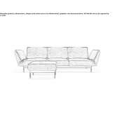 4-seater sofa with a chaise longue Huarmey