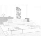 Sectional sofa with removable fabric cover Bilovice