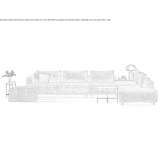 Narożna modułowa sofa materiałowa Forstau