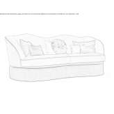 Materiałowa rozkładana sofa Iota
