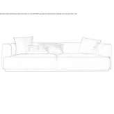 Leather 4-seater sofa Tusculum