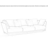4-seater fabric sofa Huiramba