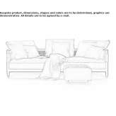 3-osobowa sofa materiałowa ze skręconym papierowym sitkiem Juillan