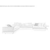 Segmentowa sofa materiałowa Lancy