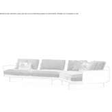 Sofa segmentowa ze skóry i tkaniny Eferding