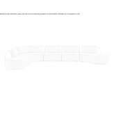 Sectional curved fabric sofa Nogueira
