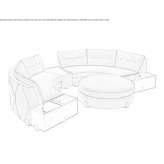 Sectional sofa Zena