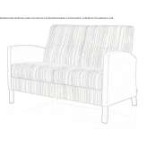 Dwuosobowa sofa tapicerowana Chui