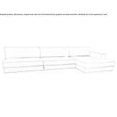 Fabric sofa with chaise longue Plesio