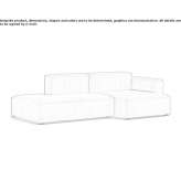 A 2-seater, 3-seater sofa in a modern style, upholstered with fabric Mureck