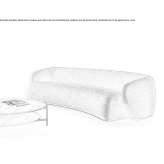 Curved fabric sofa Plouaret