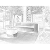 Fabric fold-out sofa with removable cover Sargans