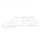 Sofa materiałowa 3-osobowa Dabrowa