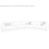 Narożna 5-osobowa sofa materiałowa Venosa