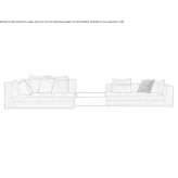 Segmentowa sofa materiałowa Moffat