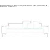 Fabric sofa Longano