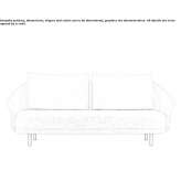 2-seater fabric sofa Martel