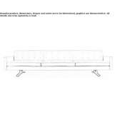 Leather 3-seater sofa Eferding