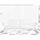 Sofa materiałowa 3-osobowa Badeuti