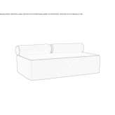 Dwuosobowa rozkładana sofa materiałowa ze zdejmowanym pokrowcem Becerril