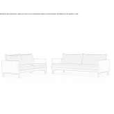 Sofa materiałowa 2-osobowa Biburg
