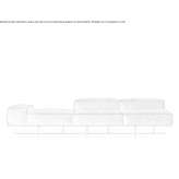 Sectional fabric sofa Baziege